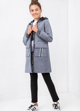 Пальто на підкладці diвa підліткове сіре
