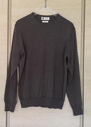 Пуловер шерстяной стильный премиум бренд warren & parker размер м/l