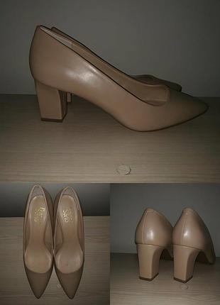 Черевики 42 р беж шкіряні туфельки