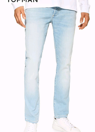 Джинси topman 36-32 stretch slim, світло блакитні , нові