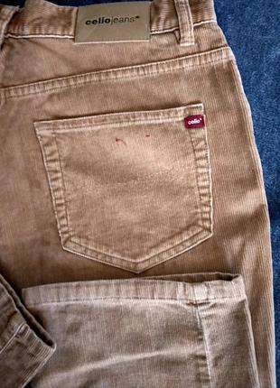 Светлокоричневые вельветові джинси.4 фото