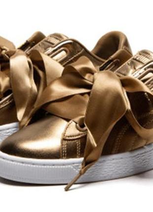 Кроссовки женские кожа puma basket heart p.36-37