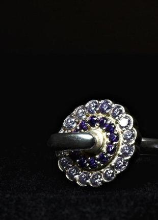 Милое колечко с цирконами. серебро 925 пробы