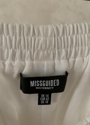 Лляні вільні шорти missguided білі жіночі3 фото