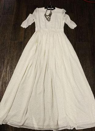 Шифоновое платье макси на выпускной праздничное