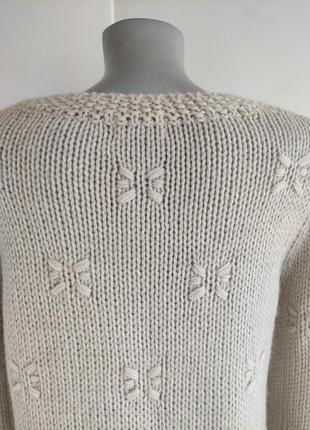 Теплый  свитер marks & spencer с ажурным узором5 фото