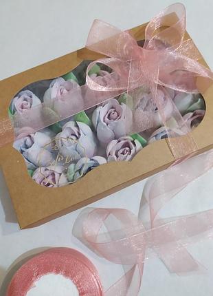 Коробочка з зефірними тюльпанами🌷