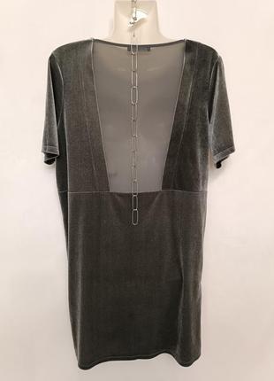Велюрова сукня з цікавою спинкою m&s collection m/38/10/468 фото
