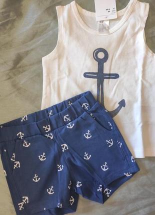 Детский костюм !!! шорты майка h&m