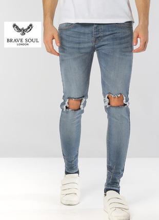 Джинси brave soul 36l mjn-kurtisrip stretch skinny нові