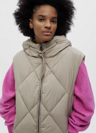 Стьобана подовжена жилетка, жилет pull bear ( zara), колекція 2023 року, розмір xs3 фото