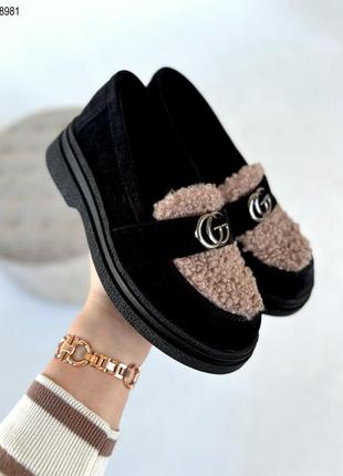 Лофери з хутром teddy