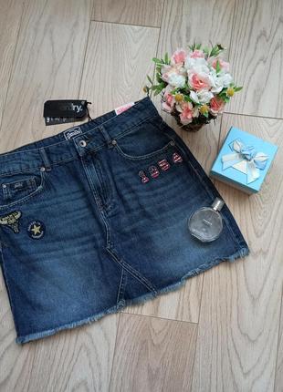 Коротка джинсова спідниця1 фото