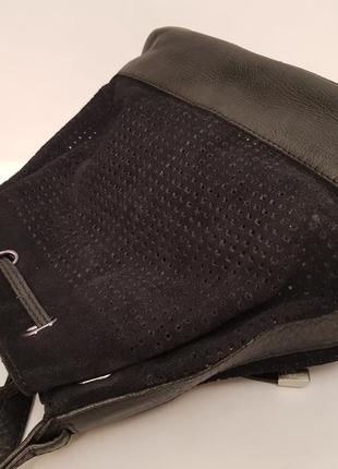 Супертендовая стильная сумка модель мешок итальянского бренда zign кожа+замш5 фото