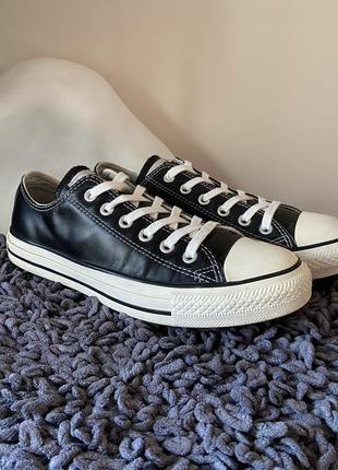 Кеди шкіряні converse chuck taylor all star leathe2 фото