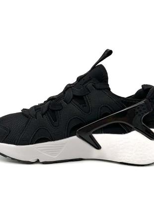 Кроссовки nike air huarache craft black white (черно-белые)