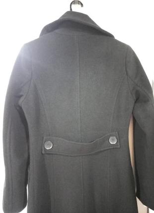 Чорне пальто в пол шерсть.4 фото