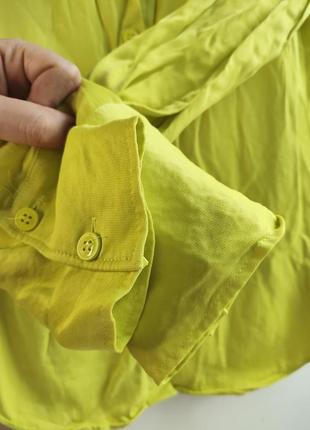 Яскрава весняна сорочка рубашка блуза віскоза лимонна натуральна неонова4 фото