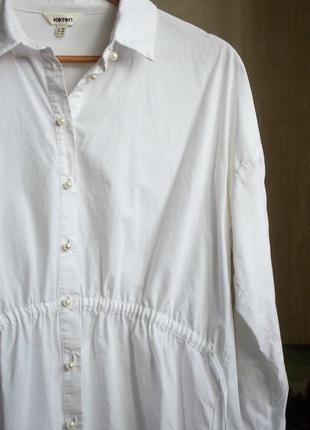 Біла сорочка- плаття, трикотажний топ та подовжена сорочка zara