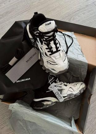 Кросівки в стиле balenciaga track.2 black white2 фото