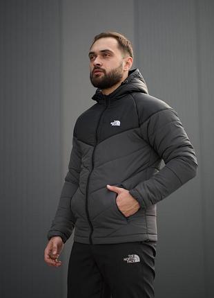 Куртка чоловіча tnf чорно-сіра