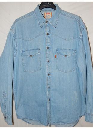 Винтажная джинсовая рубашка levis orange tab 60624 (90-е года)