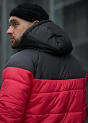 Куртка чоловіча tnf чорно-червона8 фото