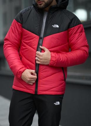 Куртка чоловіча tnf чорно-червона5 фото