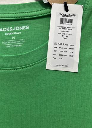 Чоловіча однотонна футболка jack&jones, розмір м4 фото