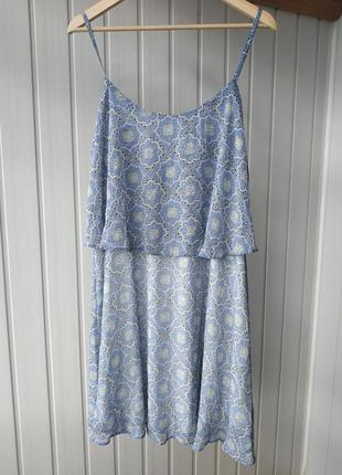 Нежное голубое платье с подкладкой f&f большой размер