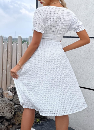 Белое платье в стиле zara, размер xs-s2 фото