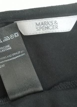 Шикарная черная блуза / футболка с v-образным вырезом marks & spencer7 фото