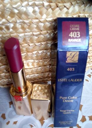 Помада оригинал estee lauder 3.5gr pure color desire 403 ravage2 фото