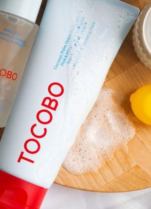 Кокосова пінка для вмивання обличчя tocobo coconut clay cleansing foam1 фото