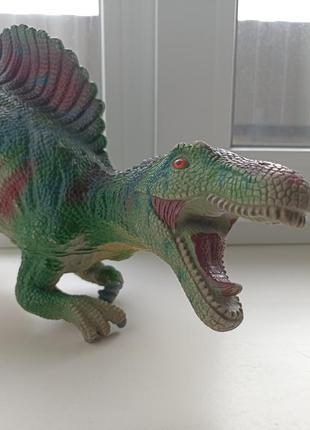 Динозавр гумовий "спінозавр" зі звуком.3 фото