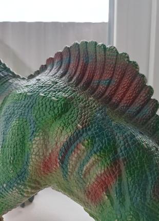 Динозавр гумовий "спінозавр" зі звуком.4 фото
