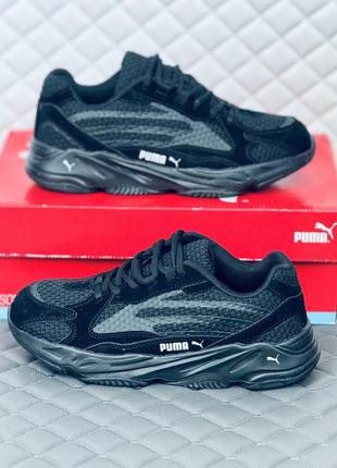 Кросівки чоловічі весняні puma trinomic all black кросовки пума триномик2 фото