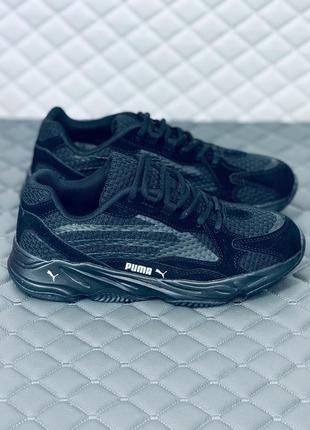 Кросівки чоловічі весняні puma trinomic all black кросовки пума триномик9 фото