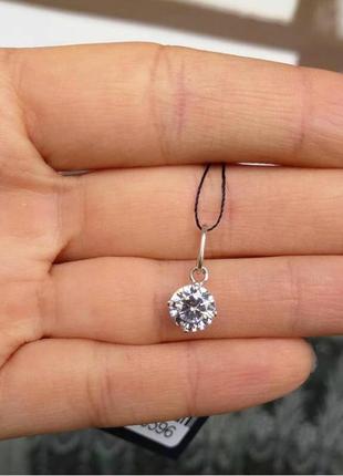 Подвес серебро 925 кулон серебряный камешек имп 30067
