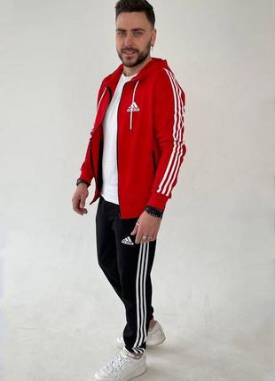 Чоловічий спортивний костюм (червоний)2 фото