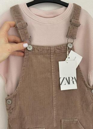 Zara сарафан 5 6 7 лет 116 микровельвет вельвет5 фото