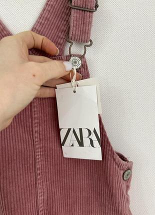 Zara сарафан 5 6 7 лет 116 микровельвет вельвет9 фото