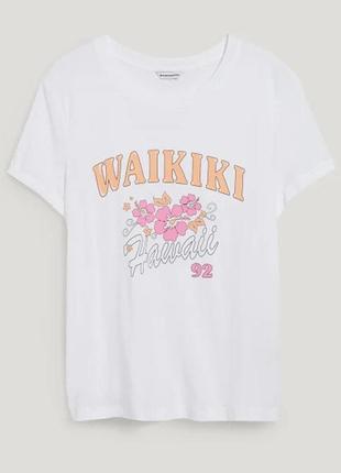 Жіноча футболка waikiki hawaii c&a р.xs /21829/