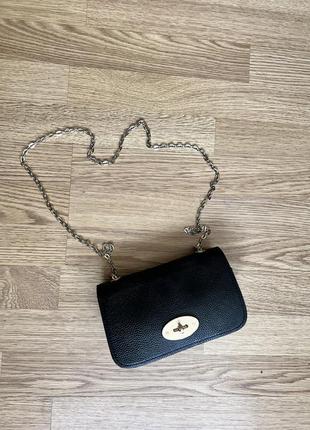 Сумка сумочка на цепочке через плечо кожа натуральная  mulberry guarantee оригинал винтаж как новая