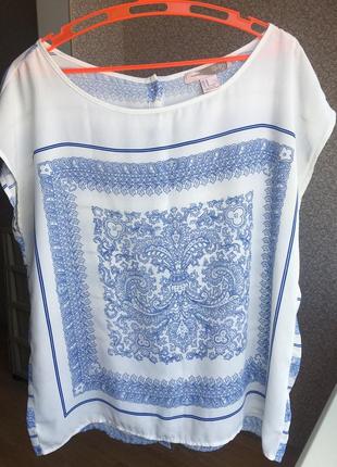 Шифоновая лёгкая блуза платок в этно стиле, по спинке на пуговицах2 фото