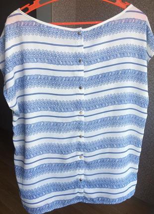 Шифоновая лёгкая блуза платок в этно стиле, по спинке на пуговицах3 фото
