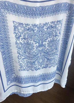 Шифоновая лёгкая блуза платок в этно стиле, по спинке на пуговицах4 фото