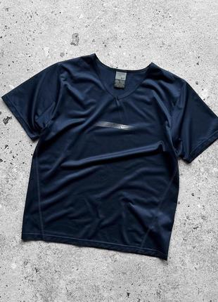 Nike dri-fit vintage women’s v-neck blue short sleeve 00s t-shirt жіноча, вінтажна футболка
