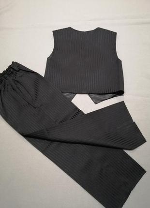 Чорний костюм жилет+брюки для хлопчика 98, 104, 110, 116, 122, 128, 134 см зріст2 фото