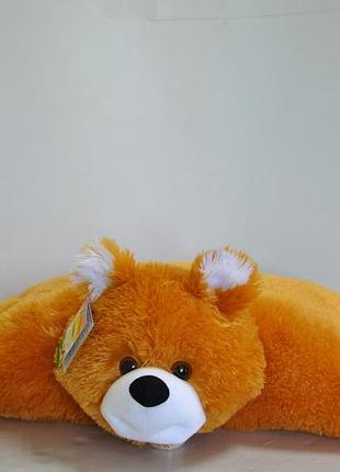 М'яка іграшка-подушка"трансформер". ведмідь. 46 х 60 рудою